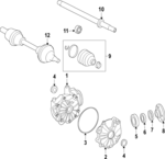 2093500049 - Front Drive Axle: Inner Pinion Bearing for Mercedes-Benz Image