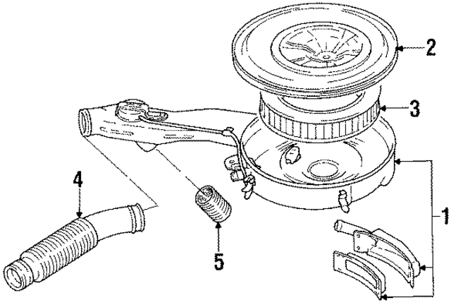 MD040914 - Engine: Air Inlet Duct for Mitsubishi: Mighty Max Image