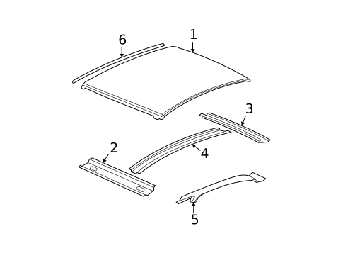 Exterior Trim - Roof for 2000 Buick Regal #0