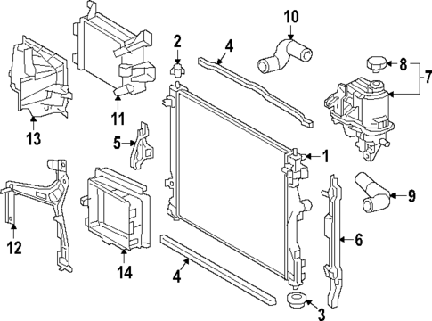 Radiator & Components for 2018 Lexus LS500 #0