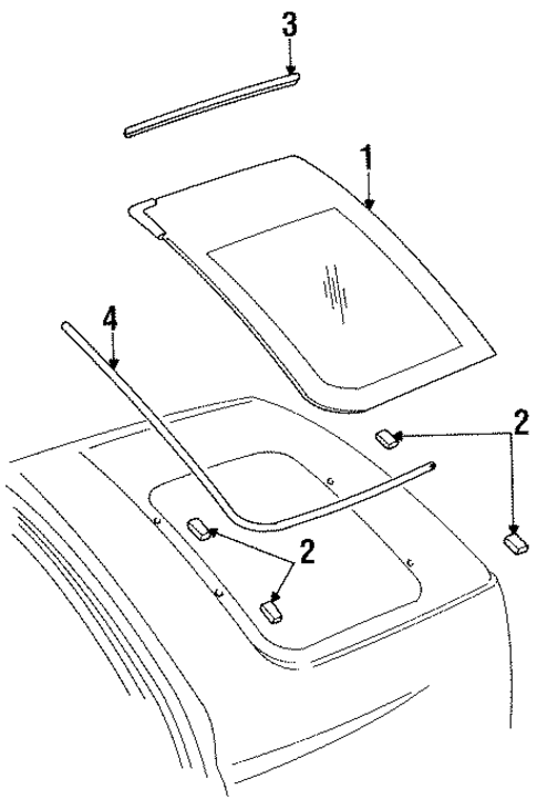Glass & Hardware for 1991 Isuzu Rodeo #0