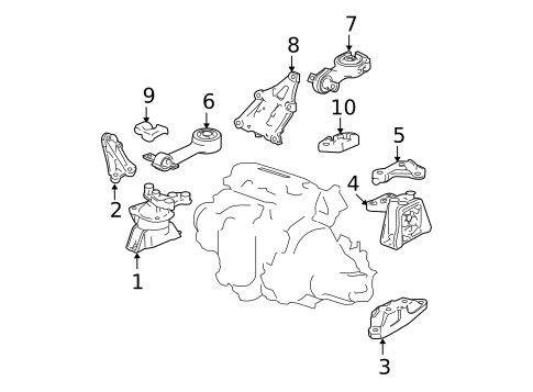 Engine & Trans Mounting for 2010 Honda Civic #0