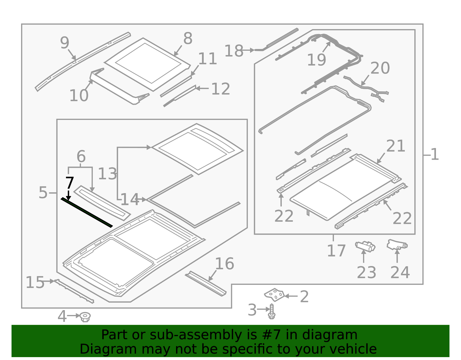 81624-S1000 - High-Quality Sunroof Seal for 2019-2023 Hyundai Santa Fe ...