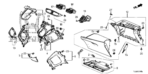 Instrument Panel Garnish (Passenger Side) for 2020 Honda CR-V #0