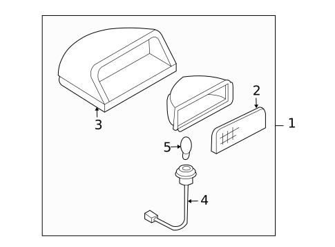 High Mounted Stop Lamp for 2011 Nissan Altima #2