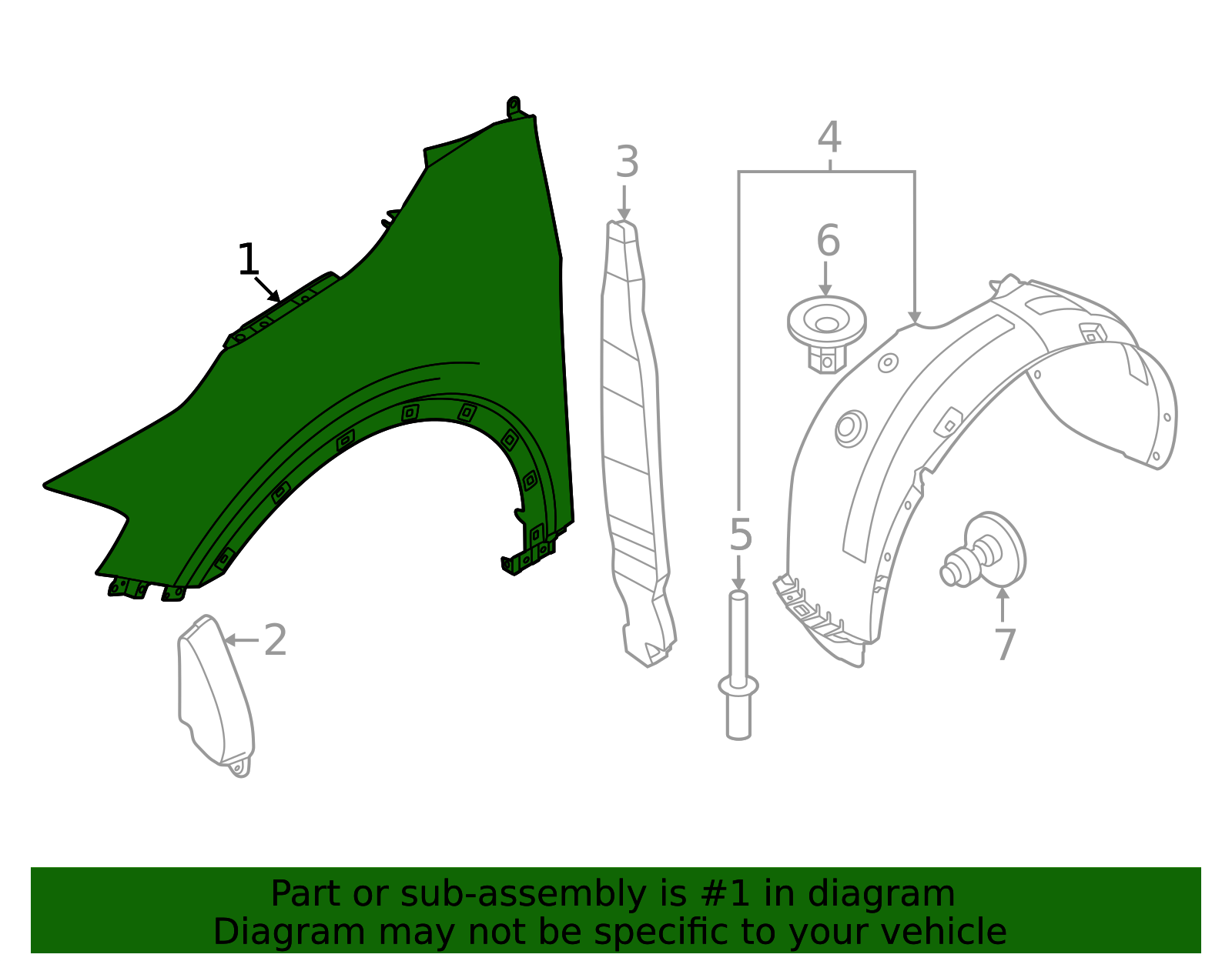 66320 P1000 - Fender 2023-2025 Kia Sportage | Kia.Parts Store