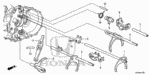 24200PYZ000 - Transmission - Manual: FORK, GEARSHIFT (5-6) for Honda Image
