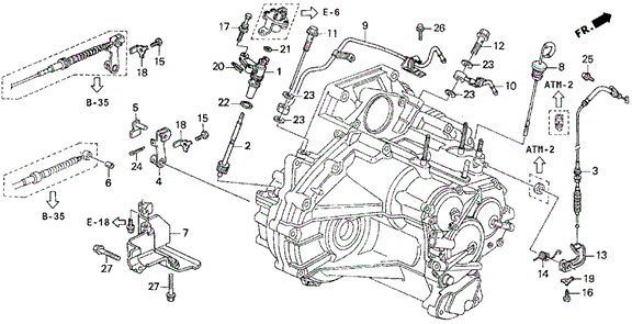 AT Control Lever (2.2L) for 1997 Honda Odyssey #0