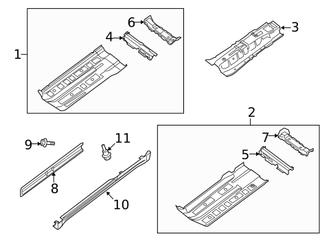 Floor & Rails for 2009 Nissan Altima #1