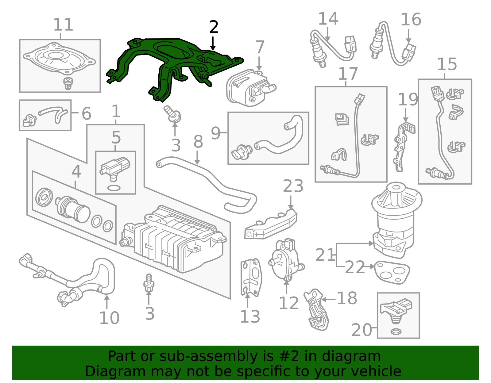 17358-TK5-A00 - Stay Bracket 2010-2015 Honda | Honda Parts Online