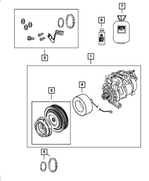 Air Conditioner Compressor and Mounting for 2020 Ram 1500 Classic #0