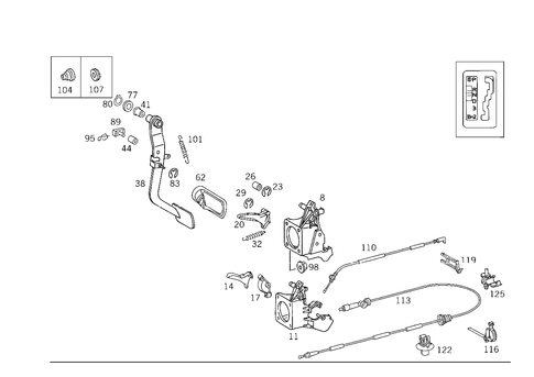 Pedal Assembly with Bearing for 1998 Mercedes-Benz E430 #2