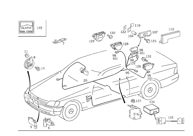 1408207210 - Electrical System: Switch for Mercedes-Benz Image image