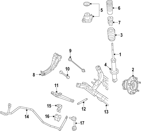 Rear Suspension for 2015 Jeep Compass #0