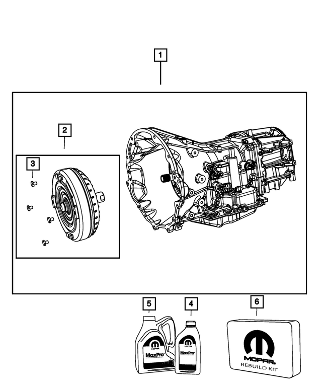 R8036891AE - 42RLE; 4-Speed; Automatic Transmission: With Torque Converter Transmission Kit for Mopar Image