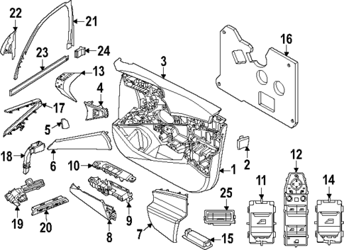 Interior Trim - Front Door for 2025 BMW X3 #0