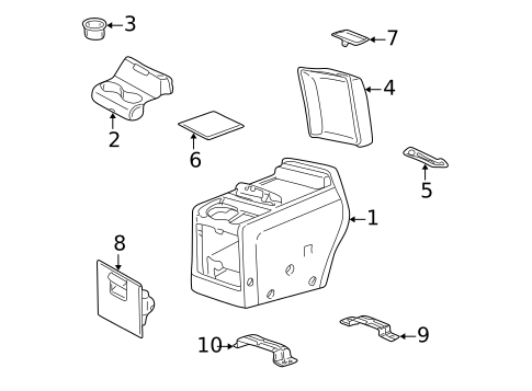 Rear Console for 2004 Lincoln Navigator #0