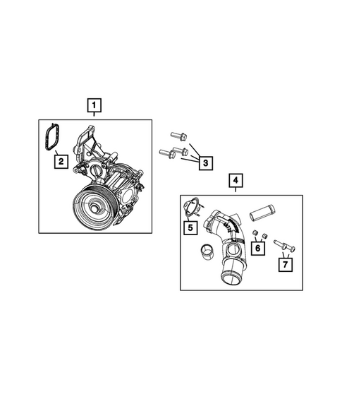 Water Pump and Related Parts for 2026 Jeep Wrangler #1