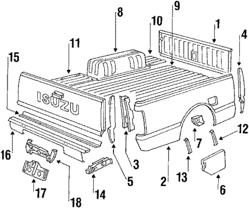 Box Assembly for 1986 Isuzu Pickup #1