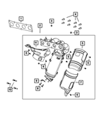 68271573AA - 2.4L Gas; Engine: Exhaust Shield, Lower Rear for Mopar Image