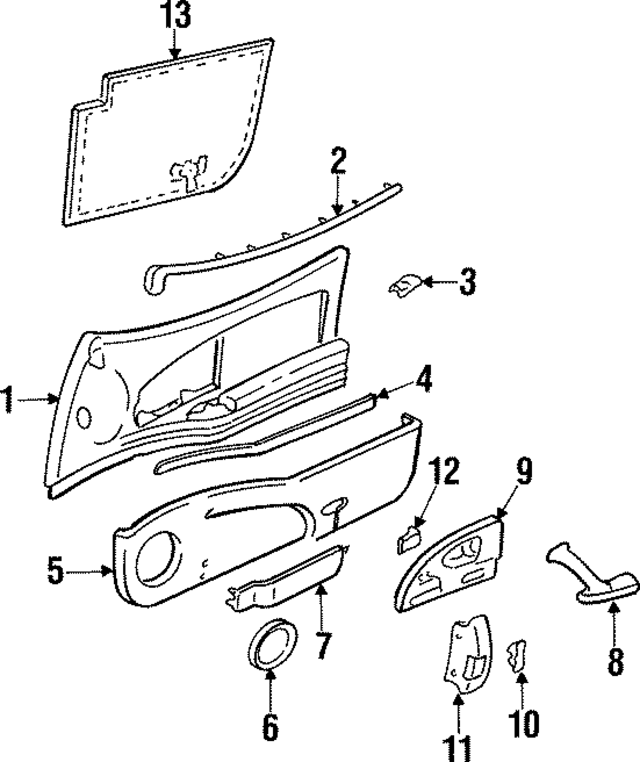 16657405 - : Dark Slate Gray Front Driver Side Door Lower Carpet for GM Image