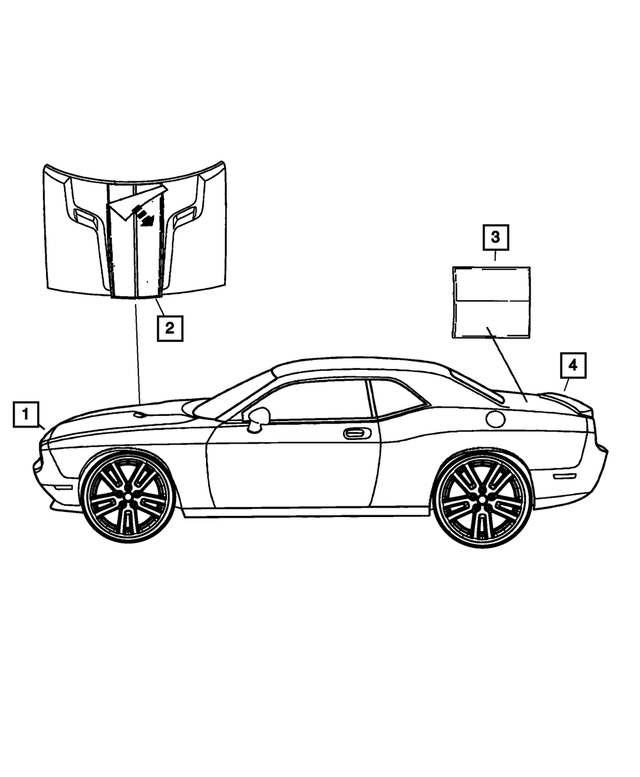 1UB291W1AA - Exterior Ornamentation: Rallye Package Decal for Mopar Image