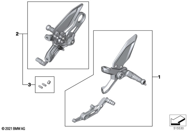 46719898542 - Design: Set, Spacer, Footbrake Lever for BMW-Motorrad Image
