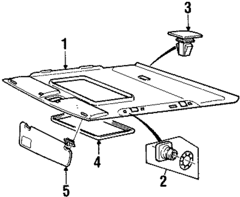 Interior Trim - Roof for 1997 Volvo 850 #1
