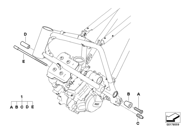 46517719421 - : Mounting Parts For Motor for BMW-Motorrad Image