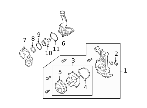 Water Pump for 2009 Porsche Cayman #0