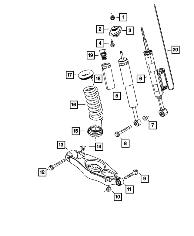 68191995AB - Rear Suspension: Rear Coil Spring for Mopar Image image