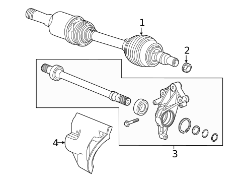 CV Components for 2022 Cadillac XT4 #0
