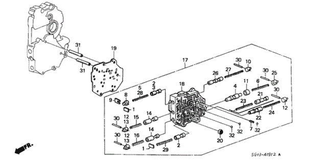 AT Secondary Body for 1990 Acura Legend #0