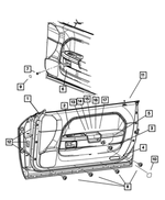 1JG251DRAJ - Interior Trim: Front Door Trim Panel, Left for Dodge: Challenger Image