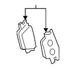 446642080 - : Brake Pads Rear for Toyota: C-HR, Prius, Prius Prime, RAV4, RAV4 Prime, Venza Image