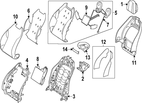 Driver Seat Components for 2025 Mercedes-Benz EQS 580 SUV #0