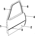 20360300 - Body: Molding for Cadillac: Cimarron | Chevrolet: Cavalier | Oldsmobile: Firenza | Pontiac: J2000 Sunbird, Sunbird Image