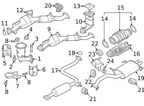 Exhaust Components for 2002 INFINITI I35 #0