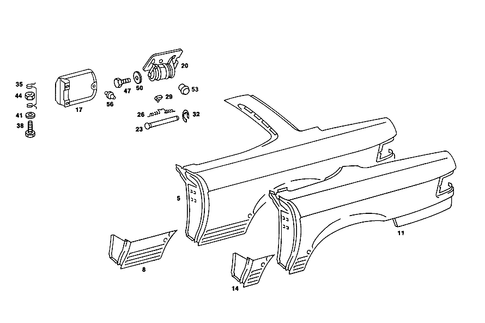 Rear Fender for 1985 Mercedes-Benz 380SL #0