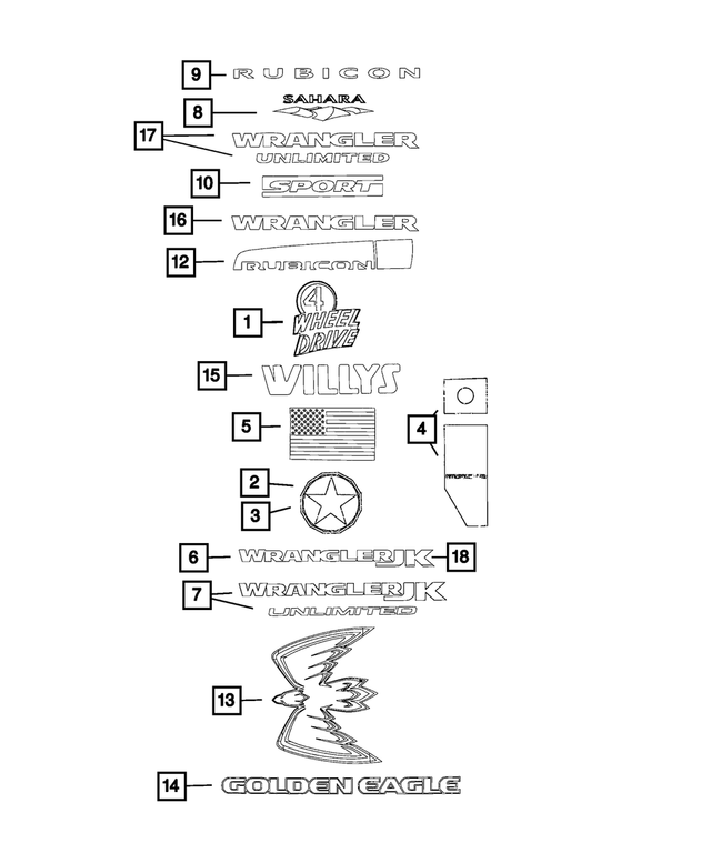 « 6AG95RXFAA – Exterior Ornamentation : Rear Quarter Decal pour Mopar Image »