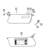 5FX341W8AD - : Illuminated Visor, Right for Mopar Image
