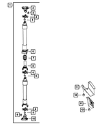 52123434AC - Rear Axle; American Axle 292 MM Dual Rear Wheels; Differential and Drive Line: Drive Shaft for Ram: 3500 Image
