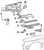 3078031041 - : Side Rail for Volkswagen Image