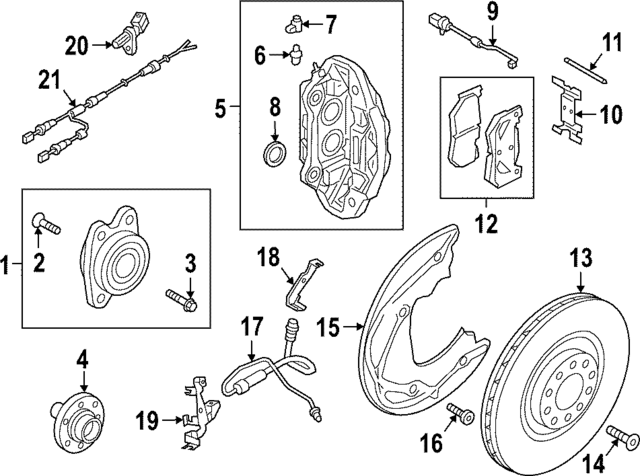 80A615108 - Brakes: Caliper for Audi Image