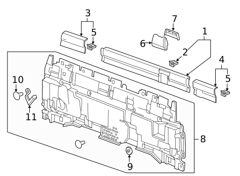 Interior Trim - Cab for 2016 Chevrolet Silverado 1500 #7