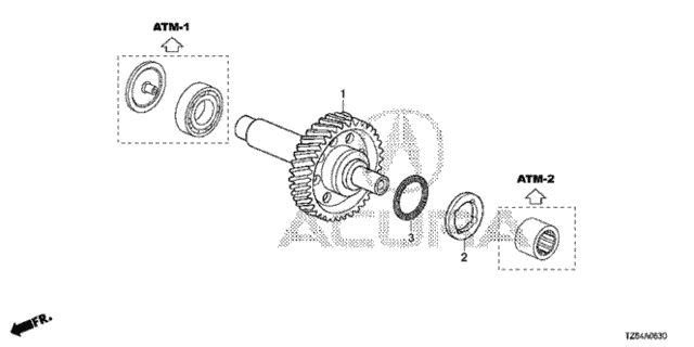 AT Idle Shaft (6AT) for 2014 Acura MDX #0