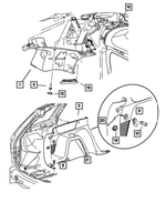 TW431D1AK - : Quarter Trim Panel, Left for Chrysler: Pacifica Image