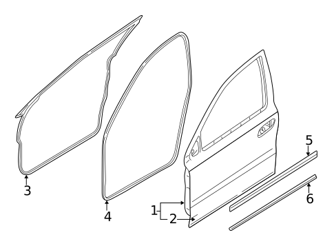 Door & Components for 2006 Ford Freestyle #0