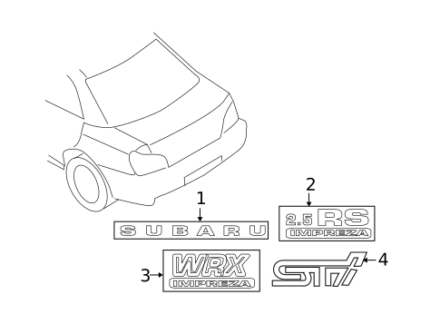 Exterior Trim - Trunk for 2007 Subaru Impreza #0