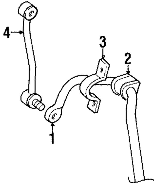 E4TZ5486B - Suspension: Stabilizer Bar Bracket for Ford Image